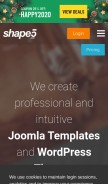 How shape5.com looks like on a mobile device such as an iPhone.
