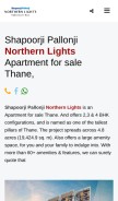 How shapoorjipallonjiinorthernlights.com looks like on a mobile device such as an iPhone.