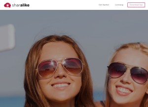 How sharalike.com looks like on a tablet such as an iPad.