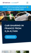 How share-now.com looks like on a mobile device such as an iPhone.