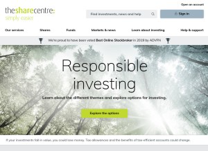 How share.com looks like on a tablet such as an iPad.
