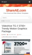 How shareae.com looks like on a mobile device such as an iPhone.