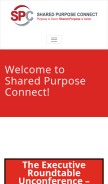 How sharedpurposeconnect.com looks like on a mobile device such as an iPhone.