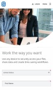 How sharefile.com looks like on a mobile device such as an iPhone.