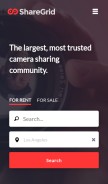 How sharegrid.com looks like on a mobile device such as an iPhone.