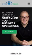 How sharepointmaven.com looks like on a mobile device such as an iPhone.