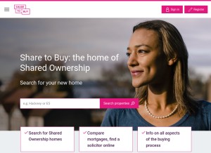 How sharetobuy.com looks like on a tablet such as an iPad.