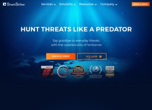 How sharkstriker.com looks like on a tablet such as an iPad.