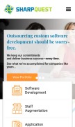 How sharpquest.com looks like on a mobile device such as an iPhone.