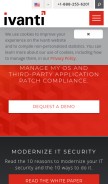How shavlik.com looks like on a mobile device such as an iPhone.