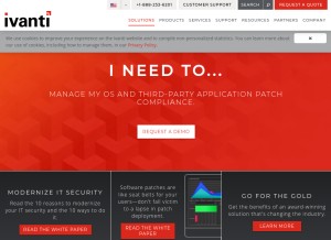 How shavlik.com looks like on a tablet such as an iPad.