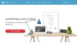 How shawacademy.com looks like on a tablet such as an iPad.