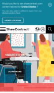 How shawcontract.com looks like on a mobile device such as an iPhone.