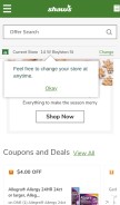 How shaws.com looks like on a mobile device such as an iPhone.