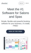 How shedul.com looks like on a mobile device such as an iPhone.