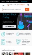 How sheetmusicdirect.com looks like on a mobile device such as an iPhone.