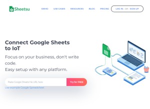 How sheetsu.com looks like on a tablet such as an iPad.