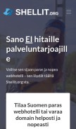 How shellit.org looks like on a mobile device such as an iPhone.