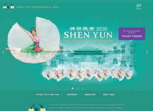 How shenyun.com looks like on a tablet such as an iPad.