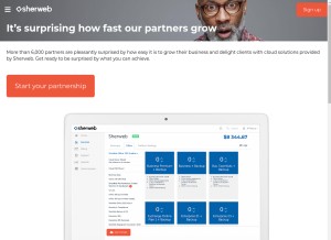 How sherweb.com looks like on a tablet such as an iPad.