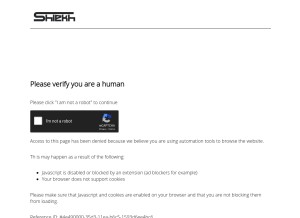 How shiekh.com looks like on a tablet such as an iPad.