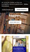 How shift.agency looks like on a mobile device such as an iPhone.