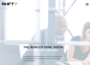 How shift7digital.com looks like on a tablet such as an iPad.