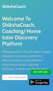 How shikshacoach.com looks like on a mobile device such as an iPhone.