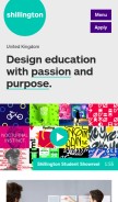 How shillingtoneducation.com looks like on a mobile device such as an iPhone.
