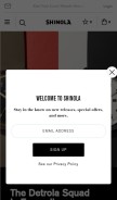 How shinola.com looks like on a mobile device such as an iPhone.