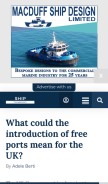 How ship-technology.com looks like on a mobile device such as an iPhone.