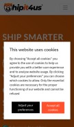 How shipit4us.com looks like on a mobile device such as an iPhone.