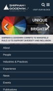 How shipmangoodwin.com looks like on a mobile device such as an iPhone.