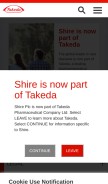 How shire.com looks like on a mobile device such as an iPhone.