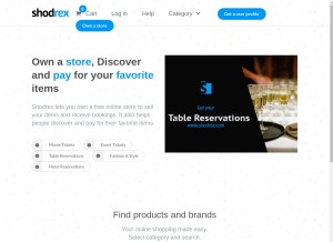 How shodrex.com looks like on a tablet such as an iPad.