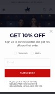 How shoeembassy.com looks like on a mobile device such as an iPhone.