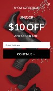 How shoesensation.com looks like on a mobile device such as an iPhone.
