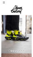 How shoezgallery.com looks like on a mobile device such as an iPhone.
