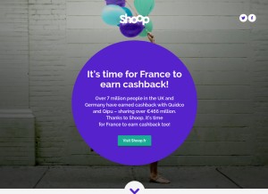 How shoop.com looks like on a tablet such as an iPad.