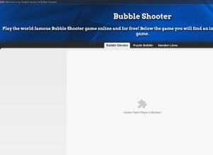 How shooter-bubble.com looks like on a tablet such as an iPad.