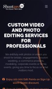 How shootpro24.com looks like on a mobile device such as an iPhone.