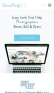 How shootproof.com looks like on a mobile device such as an iPhone.