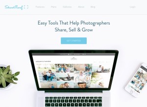 How shootproof.com looks like on a tablet such as an iPad.