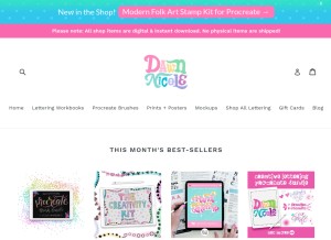 How shop.bydawnnicole.com looks like on a tablet such as an iPad.