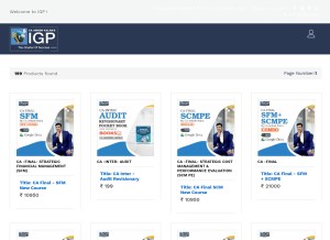 How shop.igpinstitute.org looks like on a tablet such as an iPad.