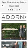 How shopadorn.com looks like on a mobile device such as an iPhone.