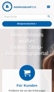How shopauskunft.de looks like on a mobile device such as an iPhone.