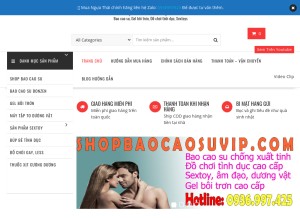 How shopbaocaosuvip.com looks like on a tablet such as an iPad.