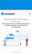 How shopbase.com looks like on a mobile device such as an iPhone.