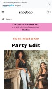 How shopbop.com looks like on a mobile device such as an iPhone.